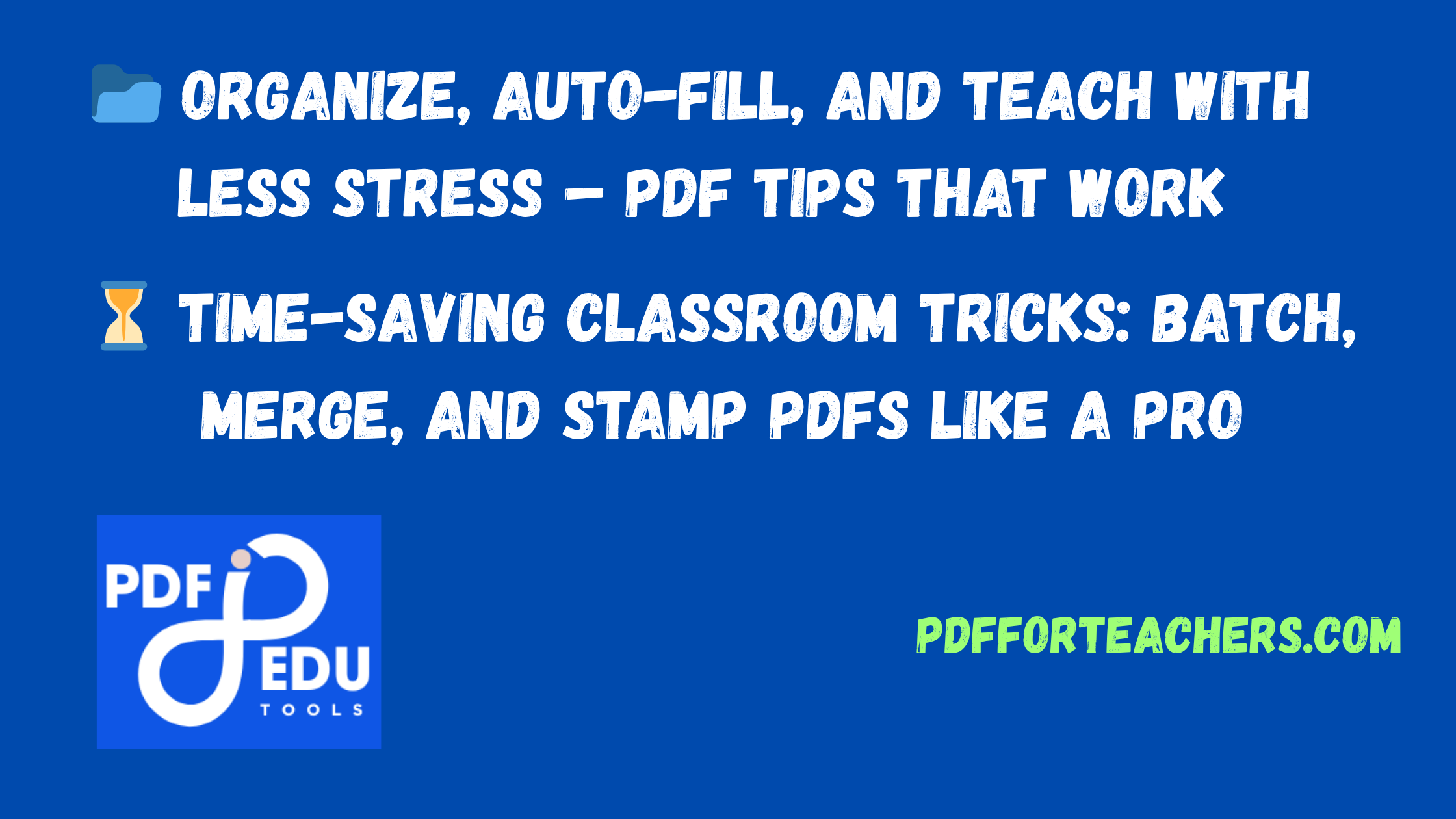 Teacher using PDF tools to save time