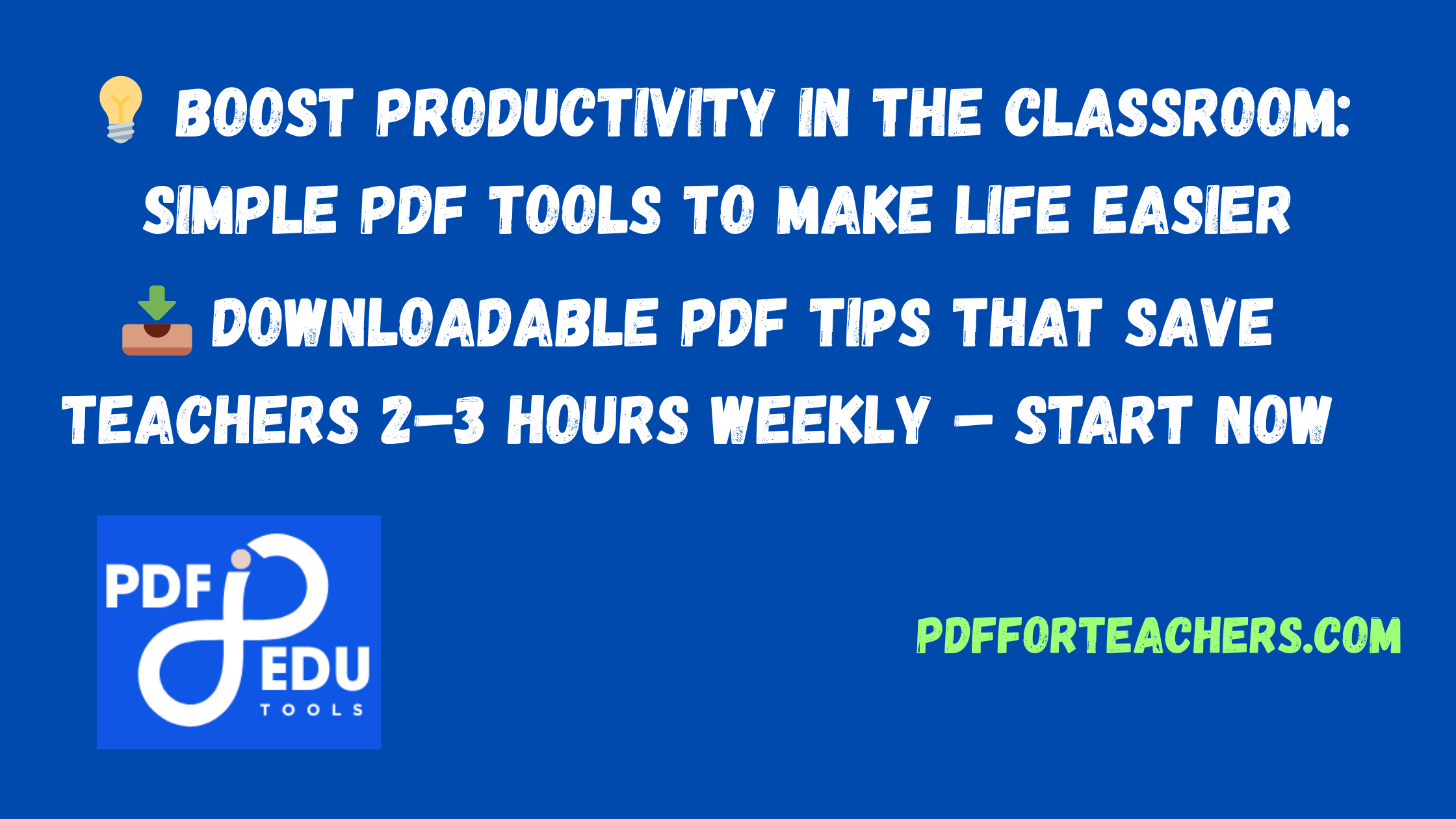 Teacher using PDF tools to save time